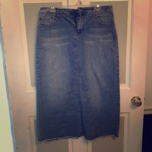 Blue jean skirt